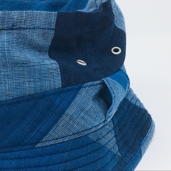 J. Crew Indigo Patchwork Bucket Hat XL - Picture 4 of 8